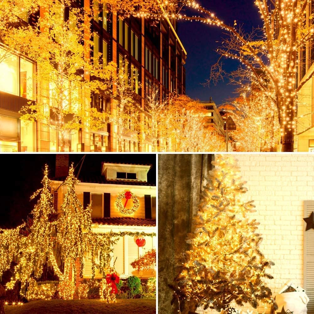 Quntis 500 LED Christmas String Lights 328ft, Waterproof Fairy Lights for Outdoor/Indoor - Home, Wedding, Party Decor