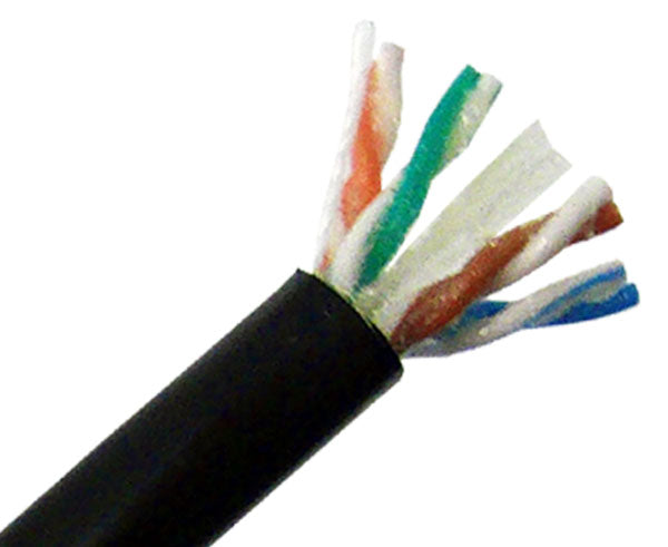 CAT6A Outdoor Bulk Ethernet Cable - Direct Burial Solid Copper UTP UV Resistant, Gel Filled, 23 AWG - Ideal for Outdoor Networking, Security Systems & Underground Wiring
