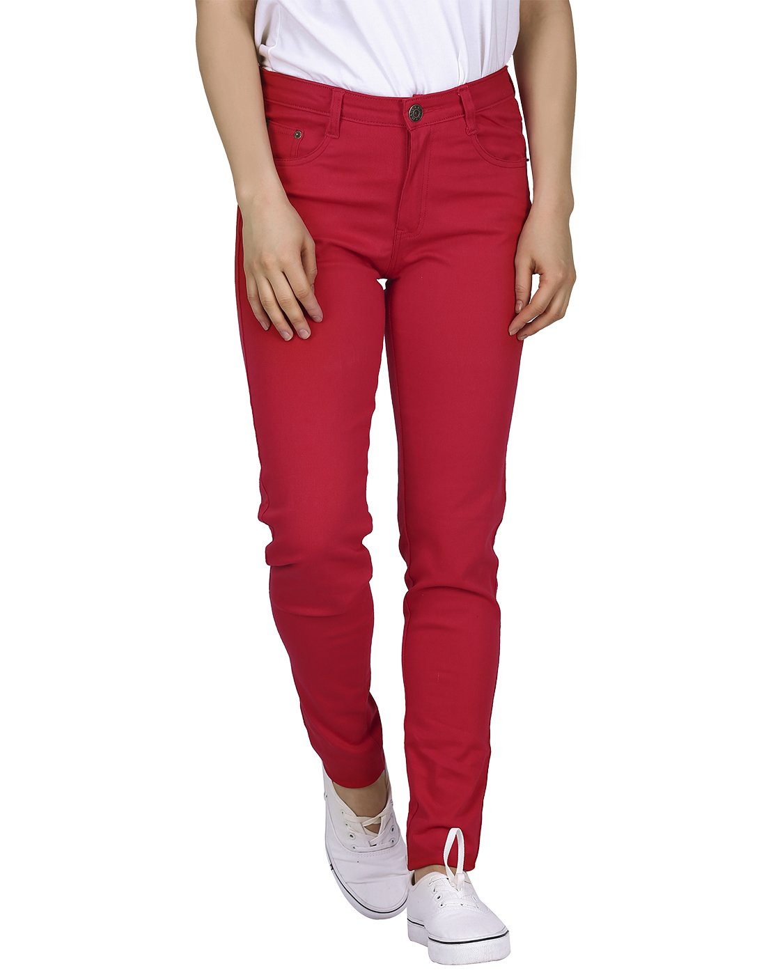 HDE Women's Mid-Rise Stretchy Denim Slim Fit Skinny Jeans - Comfortable & Stylish for Everyday Wear, Work & Casual Outings