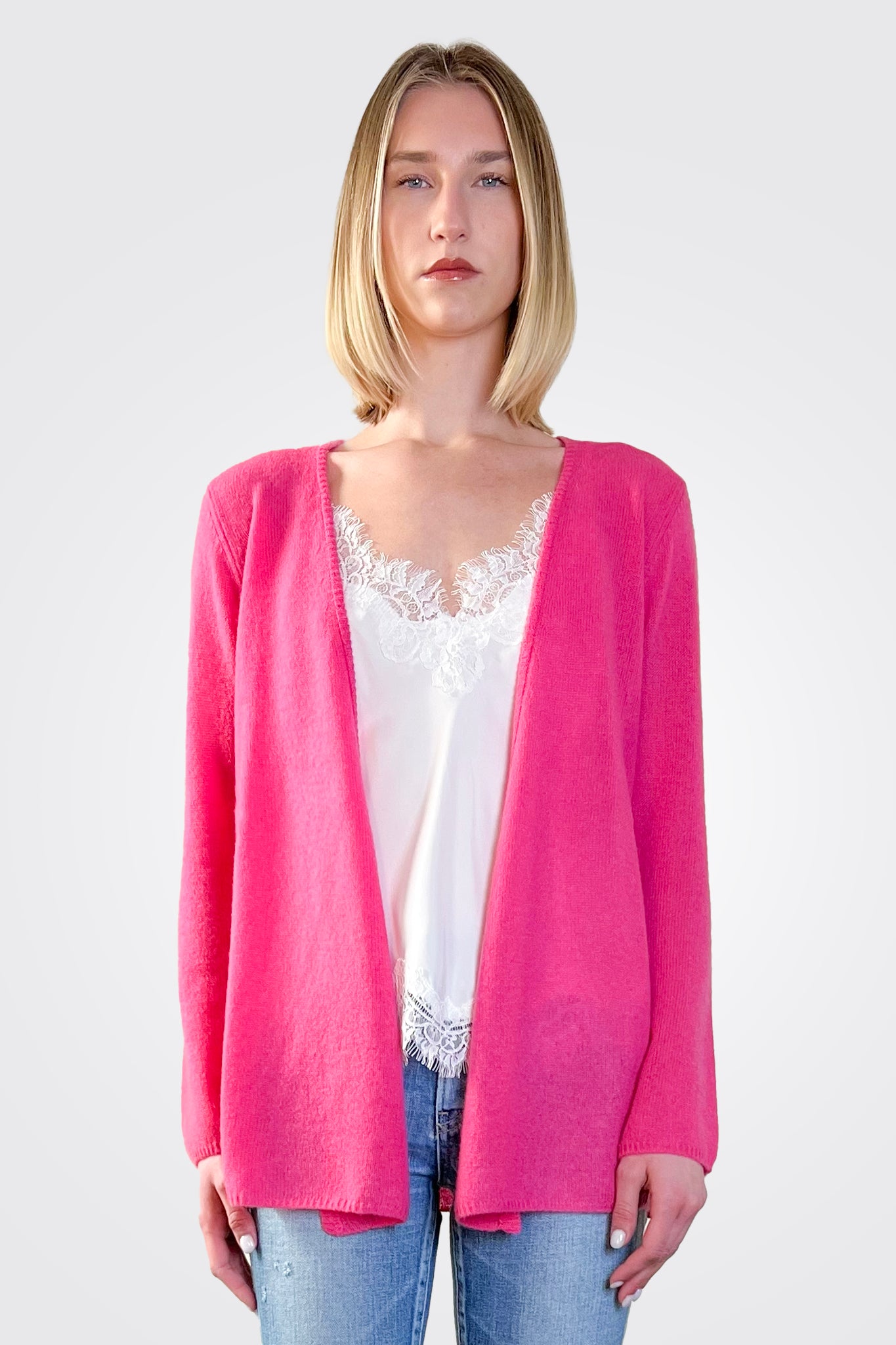 Luxury Azalea Cashmere Open Duster Coat - Soft Women's Long Cardigan for Fall & Winter - Perfect for Office, Travel and Casual Outfits