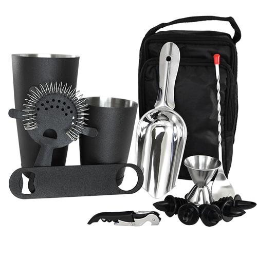 Professional Bartender Tote Bag with Black Grip - Durable & Stylish Bar Accessories for Bartenders, Mixologists & Home Bars - Perfect for Cocktail Parties, Bar Tools Storage & Mobile Bartending