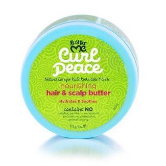JUST FOR ME CURL PEACE Hair & Scalp Butter 4 oz - Natural Moisturizing Treatment for Curly Hair - Perfect for Dry Scalp & Frizz Control at Home or Salon