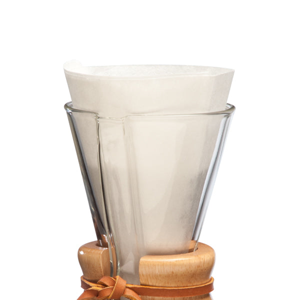Chemex Bonded Coffee Filters FP-2 Unfolded Half Moon - Perfect for Pour Over Brewing & Specialty Coffee at Home