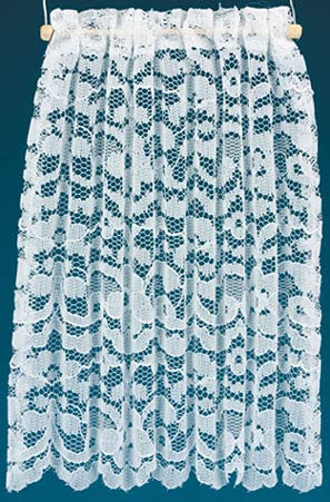 Factory Direct Craft Lace Curtain Panel for Dollhouse Miniatures - Elegant Window Treatment for Victorian Dollhouses & DIY Miniature Room Decor