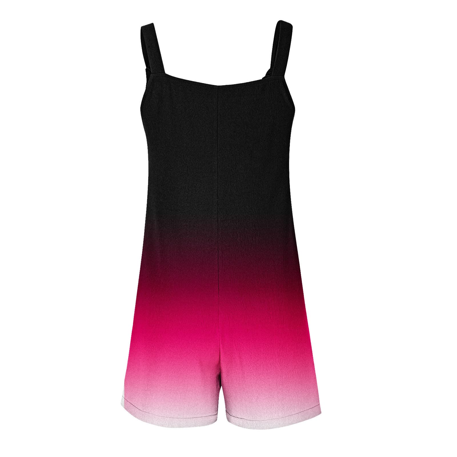 Women's Summer Short Rompers 2024 - Sleeveless Tie Knot Strap Jumpsuits, Casual Loose Overalls with Pockets | Beach Vacation, Outdoor Activities, Weekend Wear