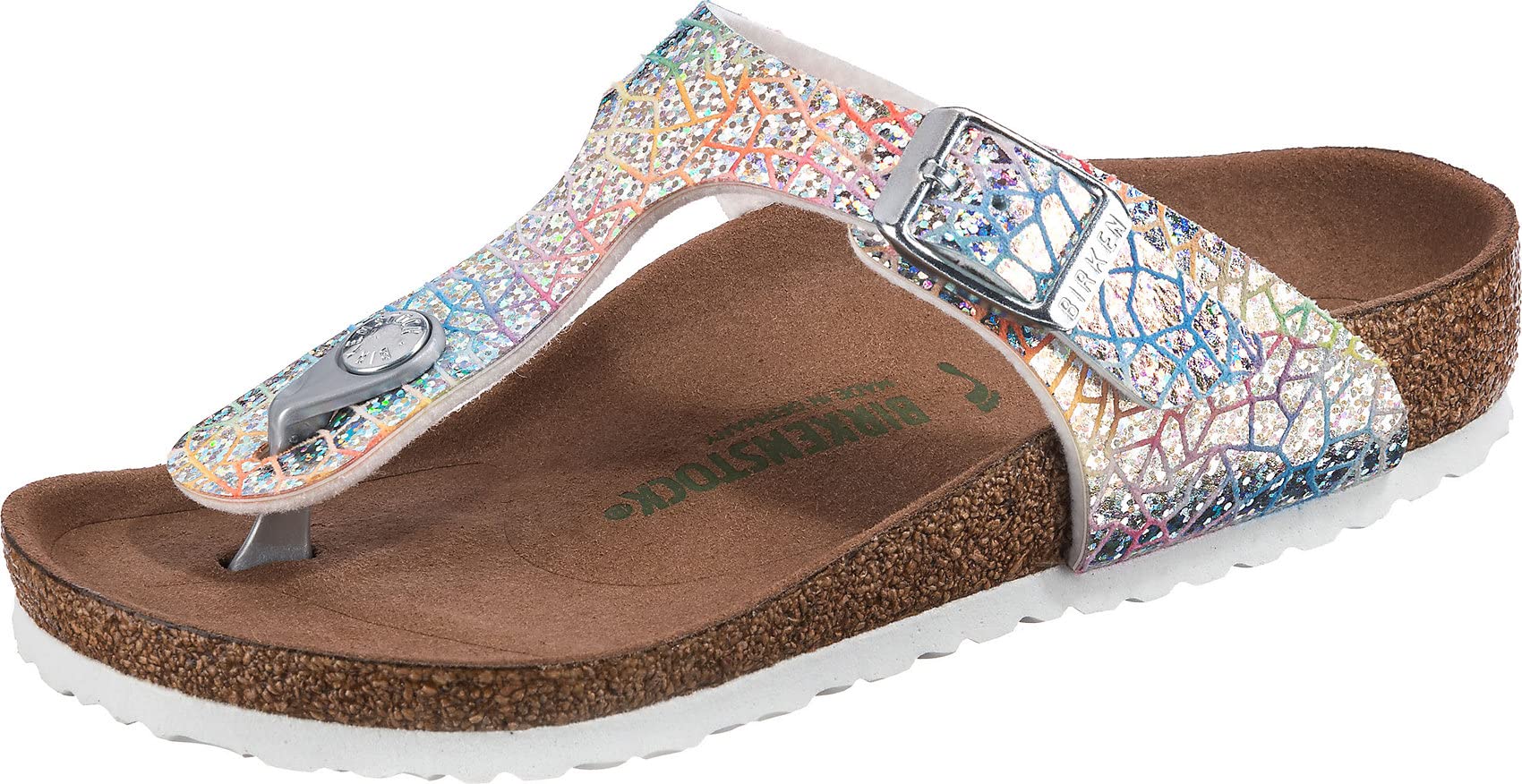 Birkenstock Gizeh Kids Sandals - Silver Microfiber - Size 12 US - Comfortable & Durable for Children's Everyday Wear | Perfect for School, Play & Summer Activities