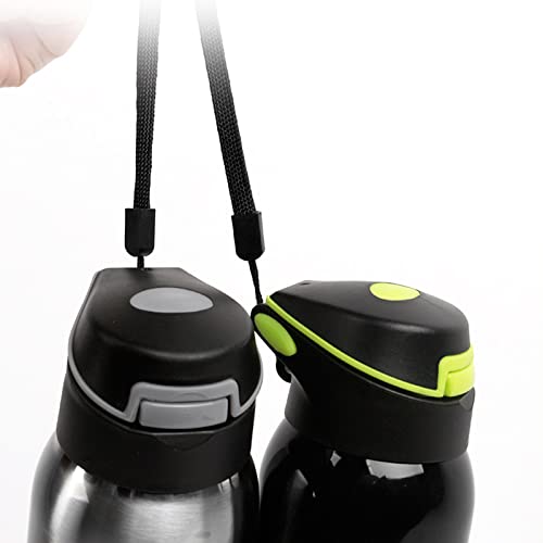 500ml Insulated Stainless Steel Cycling Water Bottle - Vacuum Double Wall Thermal Bike Bottle with Straw Lid & Flex Cap - Leakproof for Biking, Hiking, Gym & Outdoor Sports