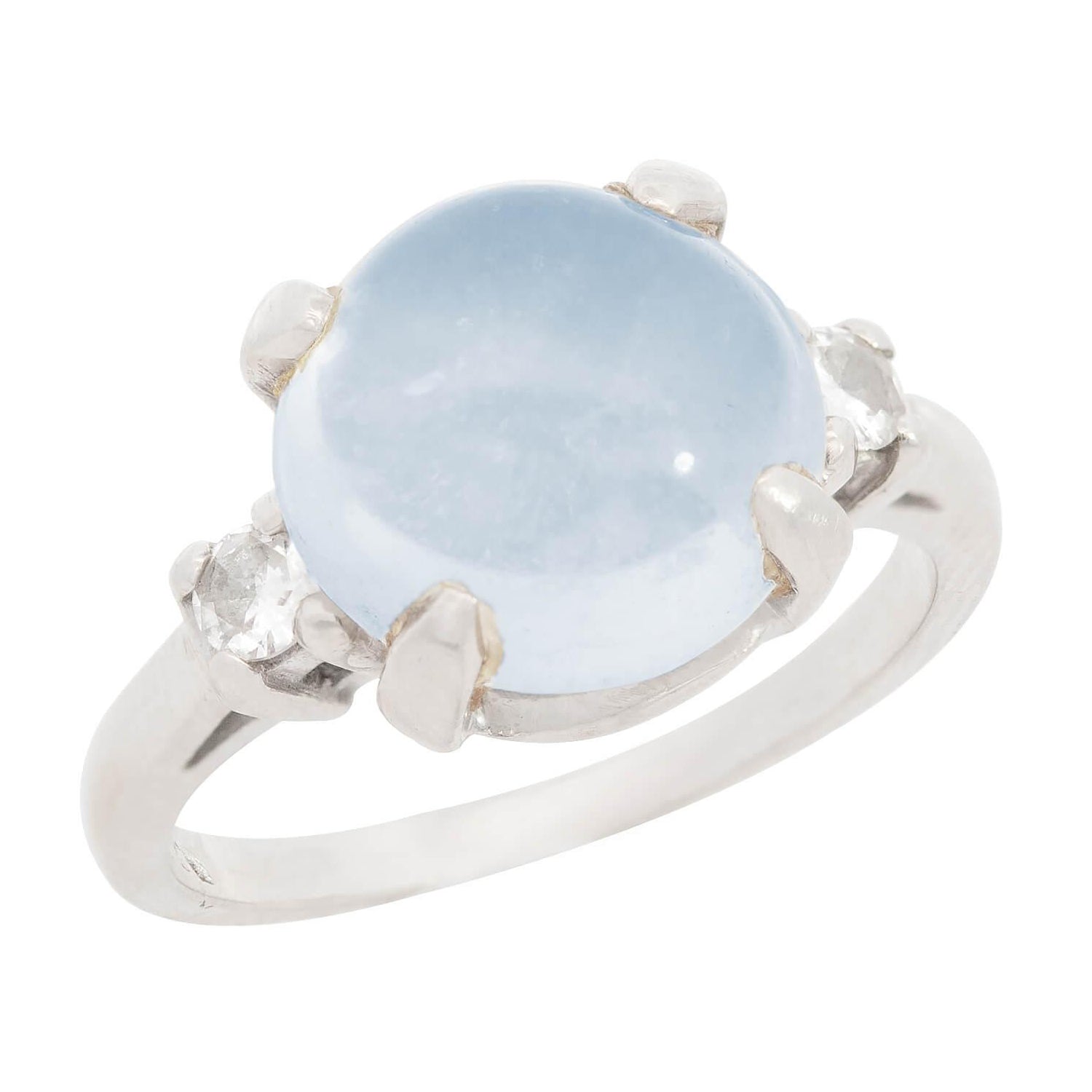 14K Gold Vintage Moonstone and Diamond Ring for Women - Elegant Boho Jewelry for Weddings, Parties & Everyday Wear