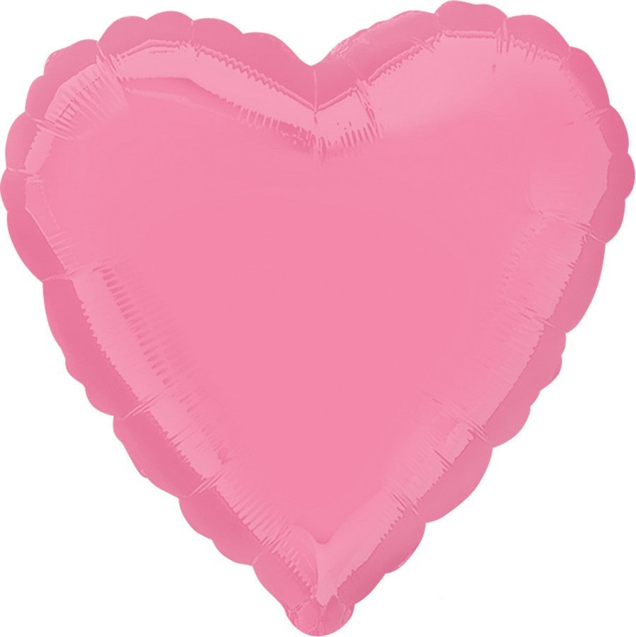 45cm Standard Heart HX Bright Bubble Gum Pink Balloon - Perfect for Birthday Parties, Baby Showers & Valentine's Day Decorations