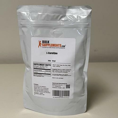 Premium L-Carnitine Powder 1000mg - Pure Amino Acid Supplement for Weight Loss & Energy, 1g per Serving, 250g (8.8oz) - Ideal for Workout Recovery & Fat Burning