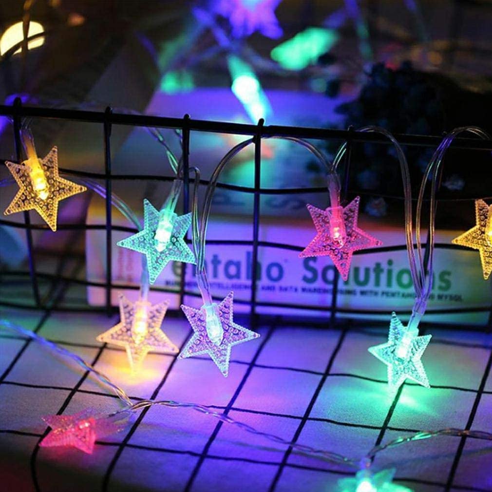 4 Pack 10ft 20 LED Star String Lights with USB Plug - Waterproof Fairy Lights for Bedroom, Party, Wedding, Halloween & Christmas Decor - Multi Color - Perfect for Indoor/Outdoor Home Decor, Garden, Patio and Holiday Celebrations
