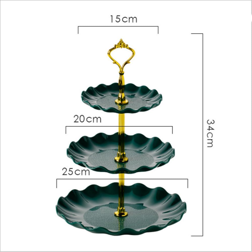 GARVEE 3 Tier Plastic Dessert Stand - Elegant Tiered Serving Tray for Cupcakes, Fruits, Snacks & Candy Display | Perfect for Wedding, Birthday Party, Afternoon Tea & New Year Celebrations | Durable & Stylish Kitchen Serving Solution