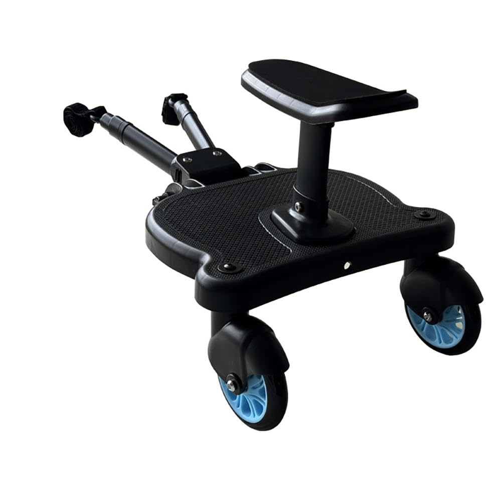 Universal Stroller Board with Seat - Comfortable Wheeled Buggy Board for Pushchairs, 3-in-1 Stroller Attachment for Toddlers & Kids | Perfect for Shopping, Travel & Family Outings