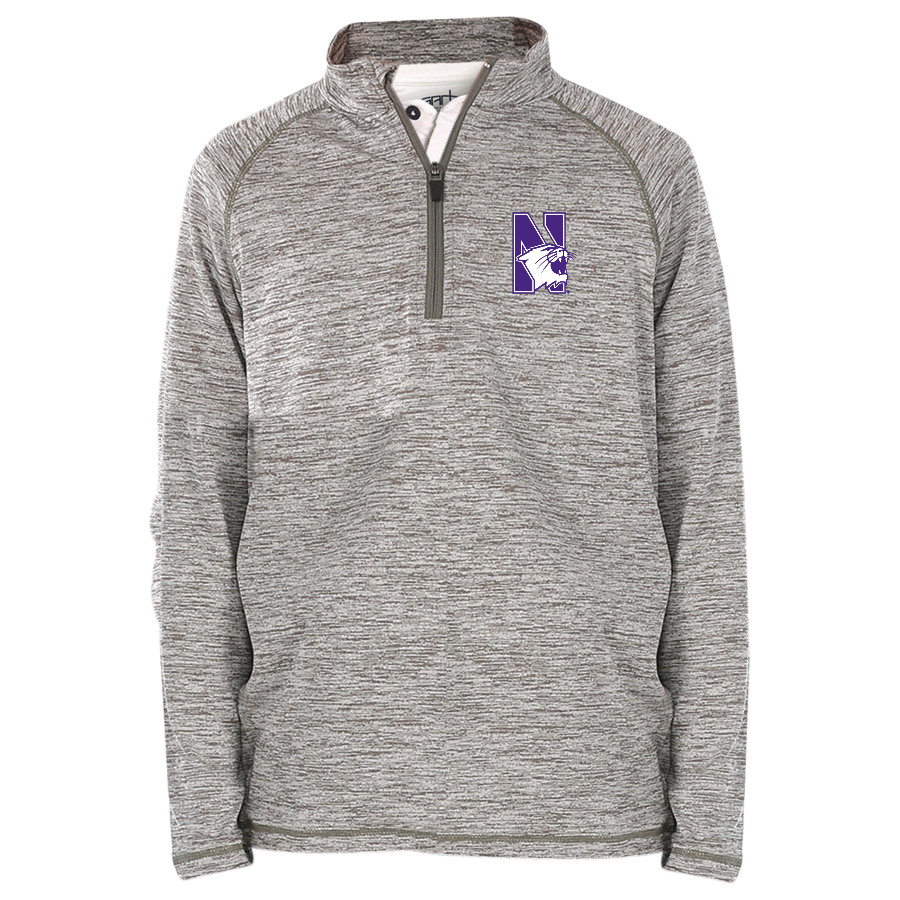 Northwestern Wildcats Youth Boys' 1/4 Zip Pullover Fleece Jacket - Purple & White College Team Apparel for School Games & Outdoor Activities