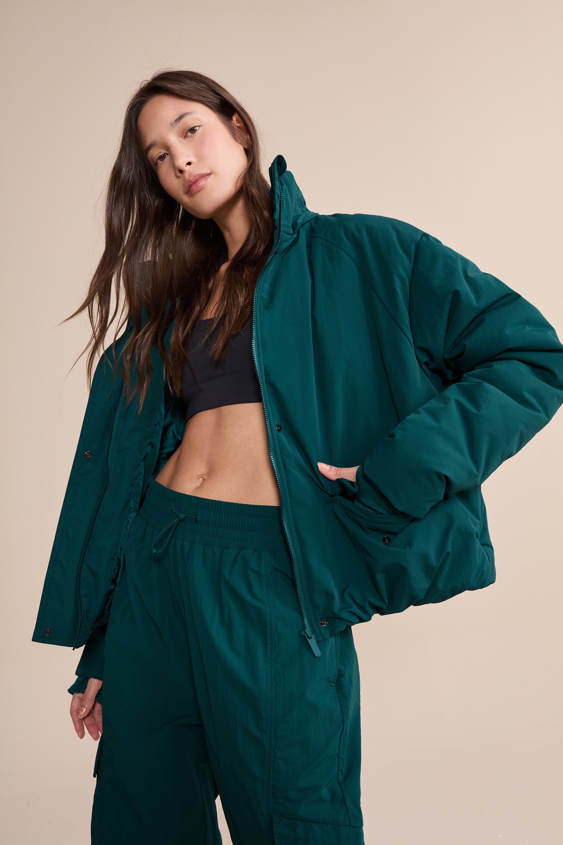 Fluffy Nylon Core Jacket - Lightweight Warm Winter Coat for Women & Men - Perfect for Outdoor Activities, Hiking, and Cold Weather Fashion