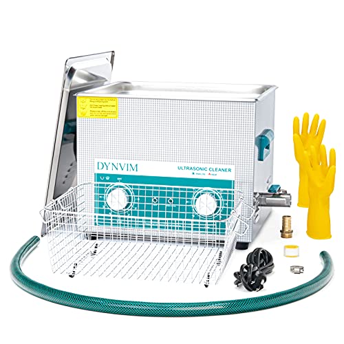 DYNVIM 15L Professional Ultrasonic Cleaner for Carburetor, Oil Filter & Engine Parts - Heavy Duty Sonic Cleaning Machine with Analog Timer & Heater (3.96 Gallon) - Perfect for Automotive Repair, Jewelry Cleaning & Lab Equipment Maintenance