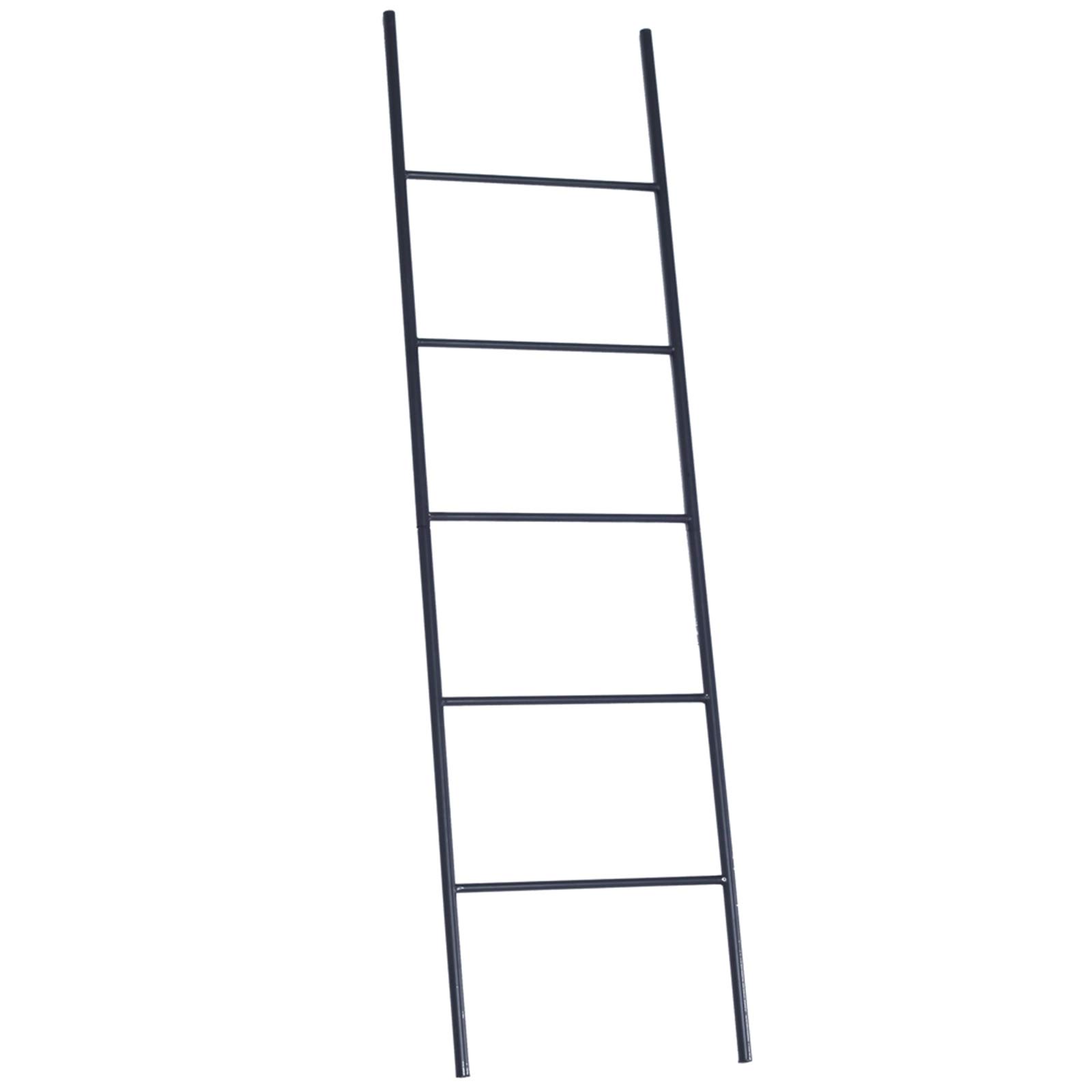 Kcelarec Free Standing Metal Ladder Rack for Bath Towels, Blankets & Storage - Space Saving Organizer for Bathroom, Bedroom, Laundry Room - Perfect for Small Spaces & Closet Organization