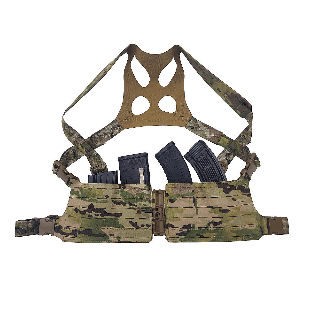 Esstac Trimmed Bush 7.62 A1 Split Front Pouch - Premium USA-Made Tactical Magazine Carrier for AR-15 & AK-47 | Ideal for Military, Hunting & Range Training