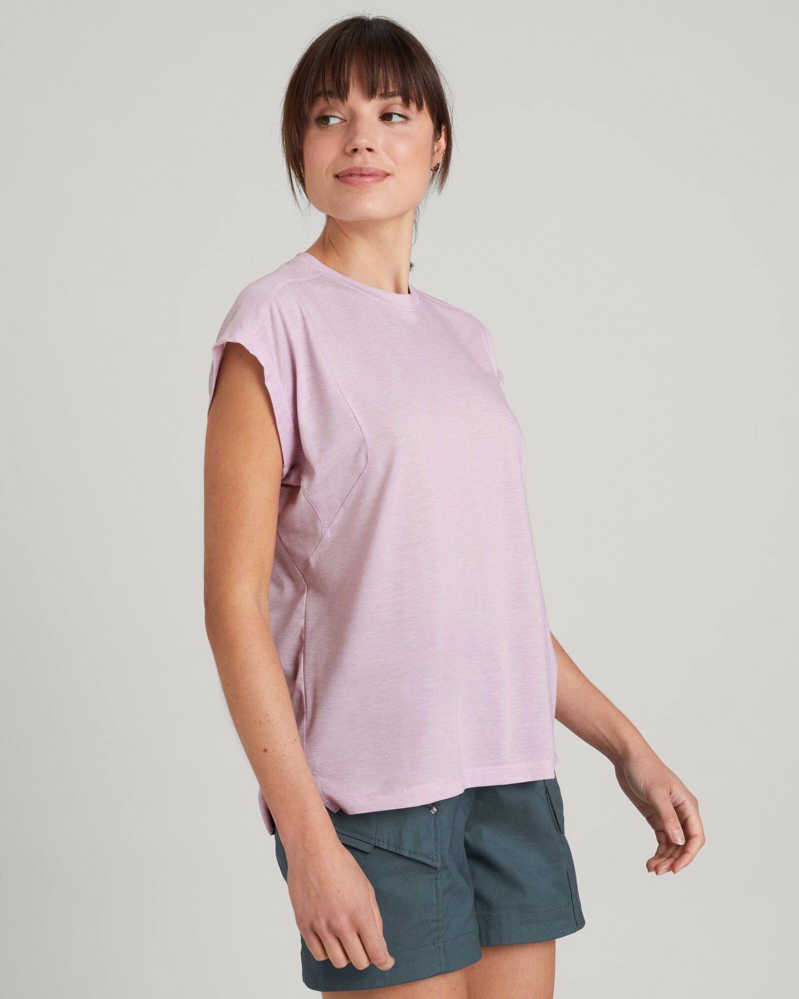 WELL.DER.NESS Women's Short Sleeve T-Shirt - Soft Cotton Lupin Field Print Top for Casual Wear, Summer Outfits & Everyday Comfort