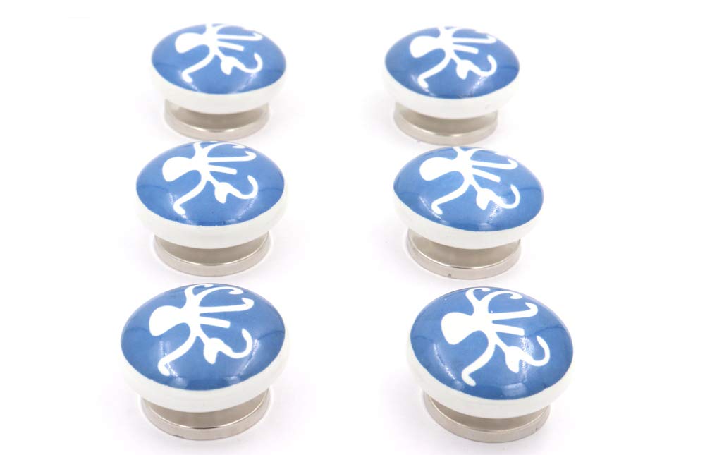 THDC Nautical Octopus Drawer Pulls and Cabinet Knobs - Set of 6 - Antique Bronze Kitchen Hardware for Cabinets, Dressers, and Doors - Perfect for Beach House, Coastal, and Nautical Theme Decor