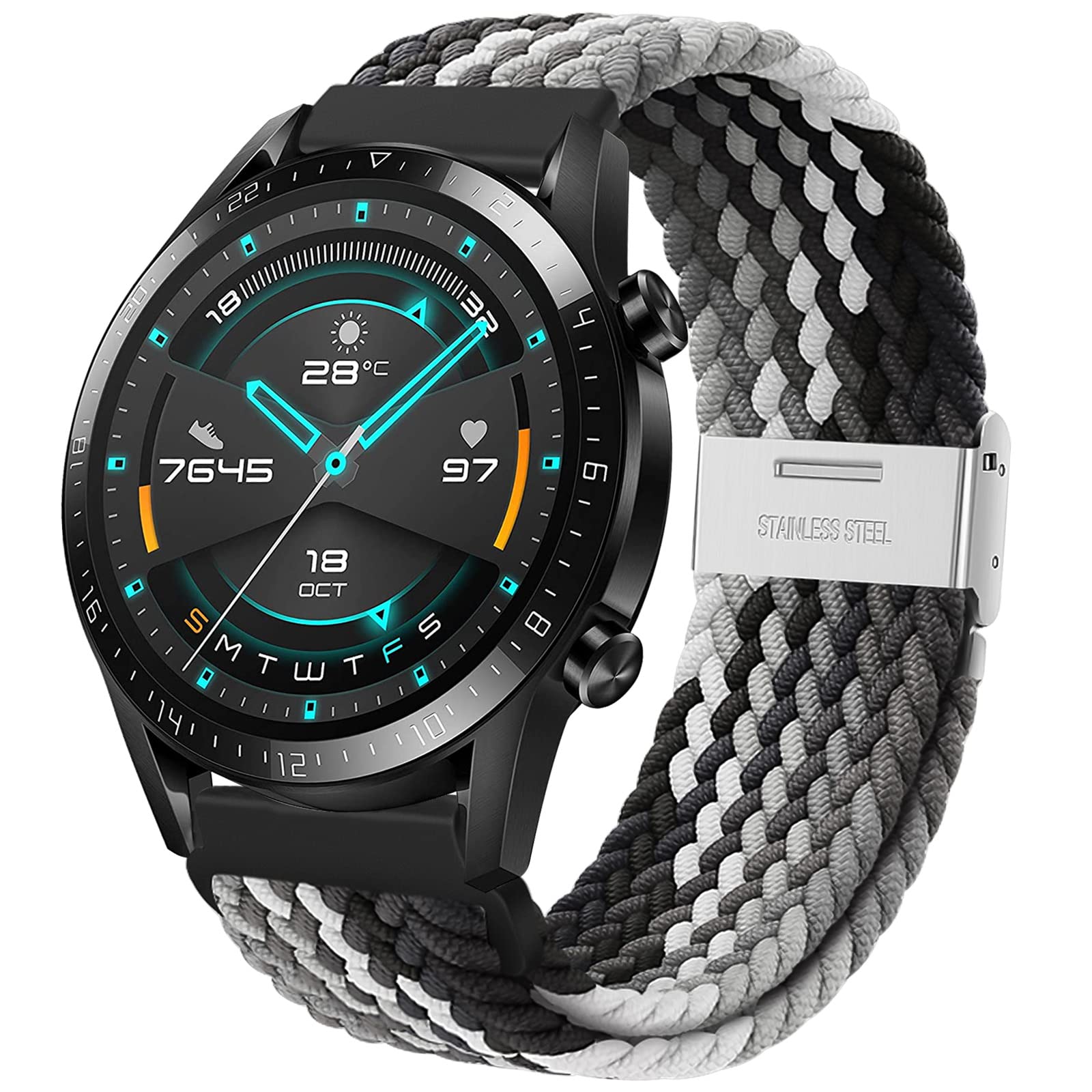Hatolove 22mm Watch Band for Huawei & Galaxy Watches - Perfect for Workouts & Daily Wear