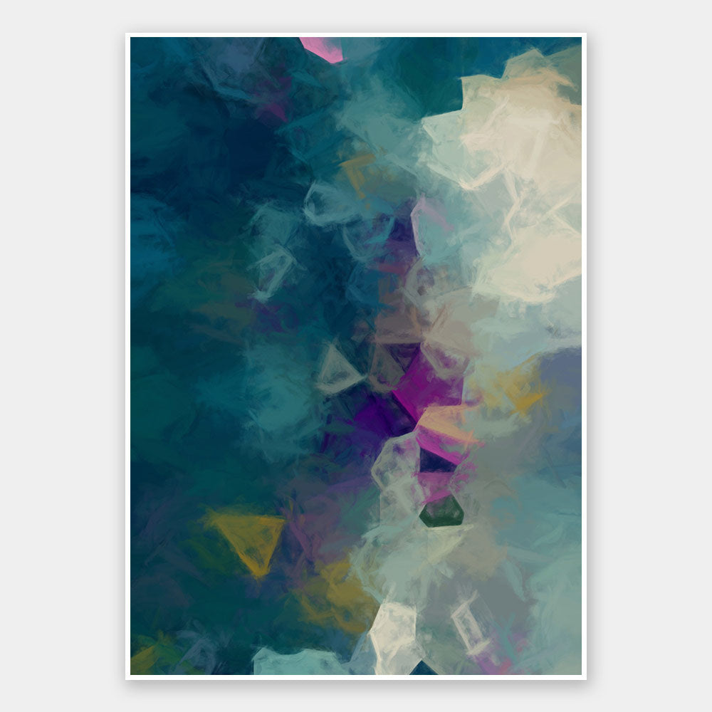 Amethyst Mine Unframed Art Print - Stunning Crystal Wall Decor for Home, Office & Meditation Spaces | Perfect for Nature Lovers & Spiritual Decor
