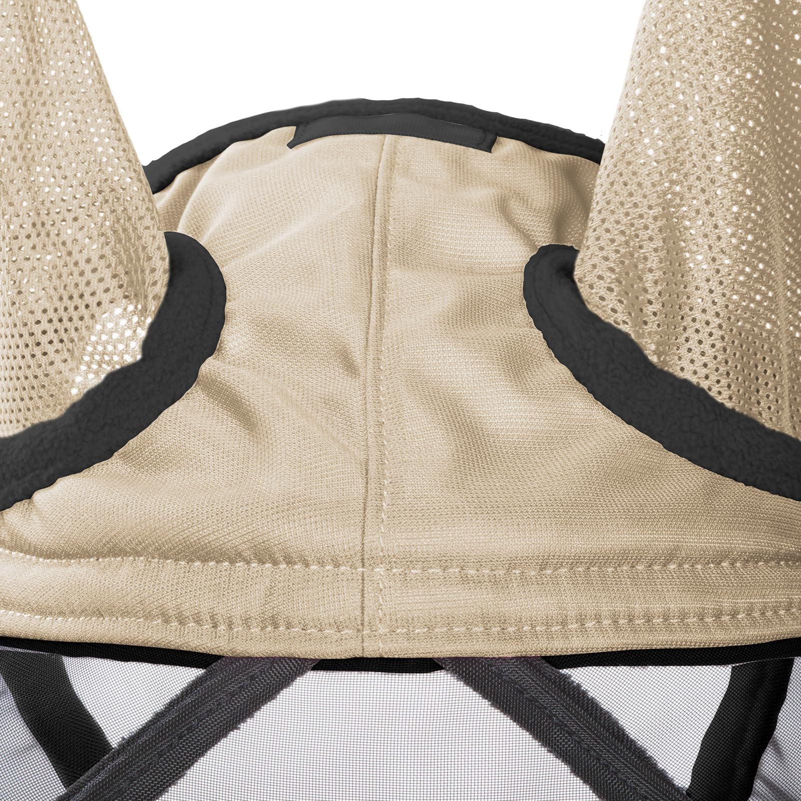 Harrison Howard Pro Luminous Horse Fly Mask with UV Protection - Large Eye Space, Standard with Ears - Light Champagne XL Extra Full Size - Perfect for Summer Riding, Pasture Protection & Outdoor Horse Activities