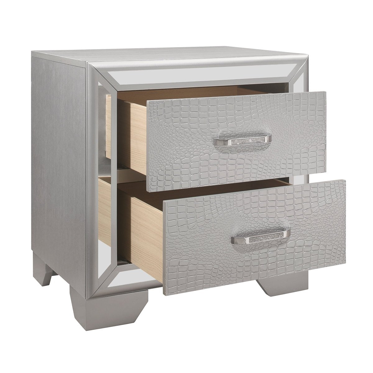 Modern Aveline Night Stand with USB Ports - Bedside Table with Storage Drawer for Bedroom, Living Room, or Office - Perfect for Charging Devices & Organizing Essentials