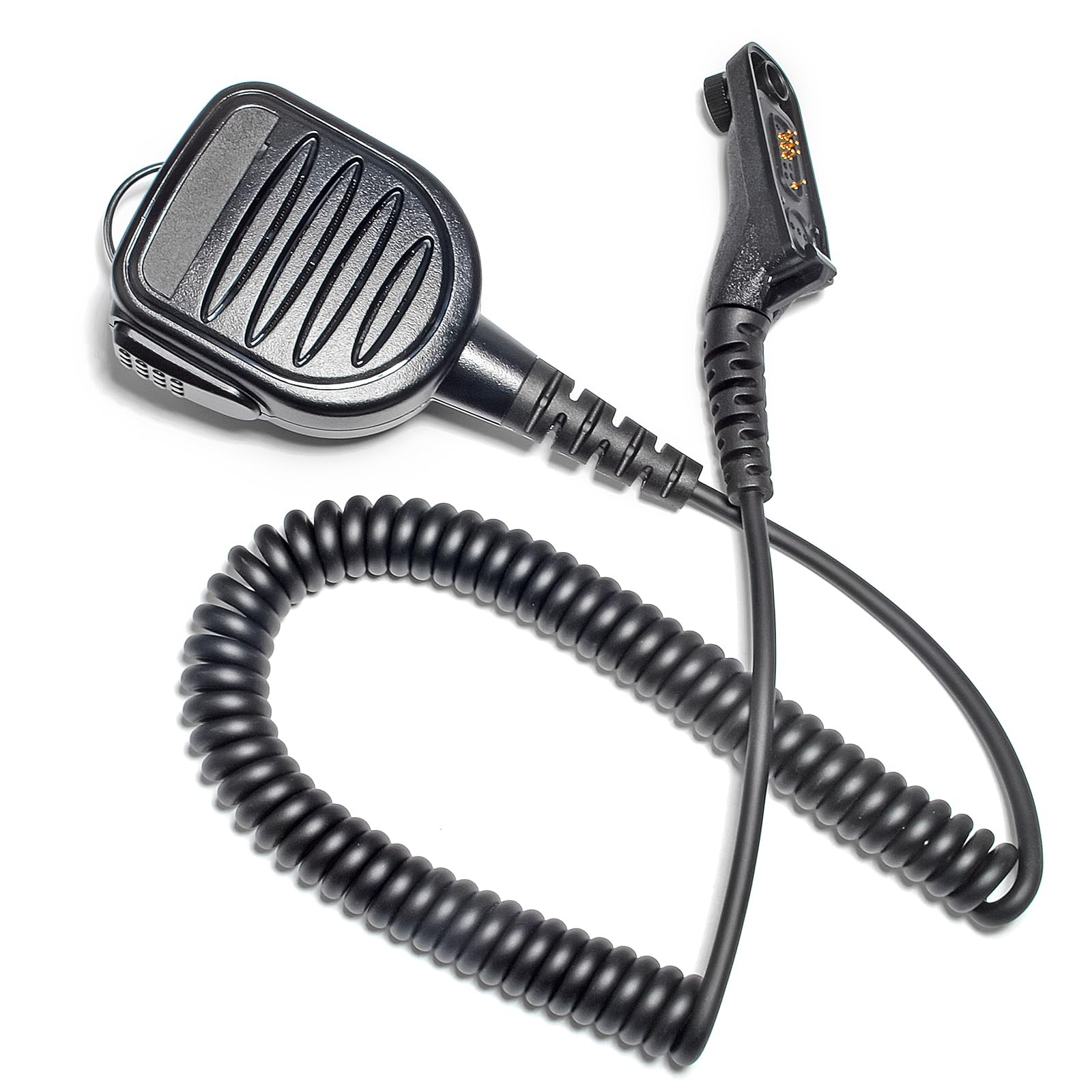 Durable Low Profile Speaker Microphone with Heavy Duty Cable & Clip - Compatible with Motorola APX4000, APX6000, APX7000, XPR6350, XPR6550, XPR7350, XPR7550 Two-Way Radios - Ideal for Police, Security, Construction & Outdoor Communication