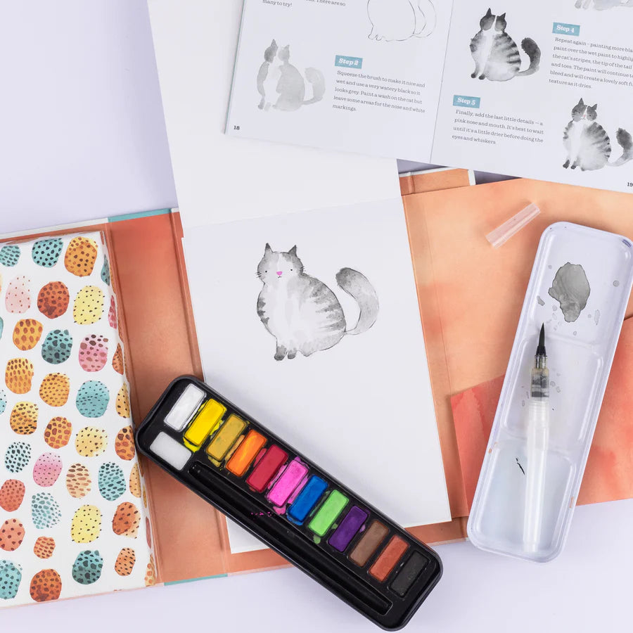 Watercolor Painting Kit for Kids - Learn to Paint Animals Step by Step | Fun Art Activity Set for Children | Perfect for Birthday Gifts & Creative Play