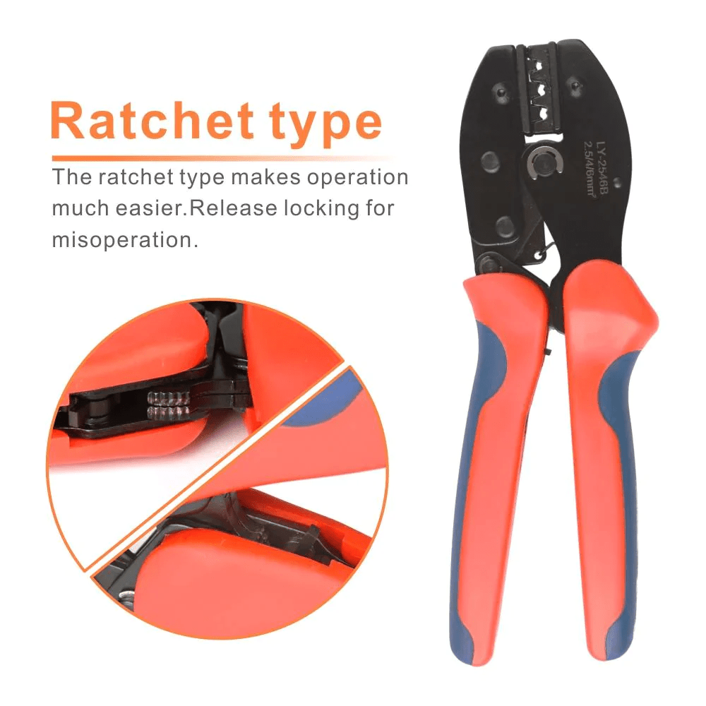 LY 2546B Solar PV Cable Crimping Tool for AWG14-10 (2.5/4/6mm²) Solar Connectors - Professional Solar Panel Installation Tool for MC4, PV, and Renewable Energy Projects