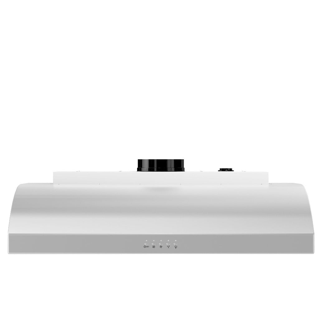 ZLINE 30 Inch Stainless Steel Ducted Under Cabinet Range Hood - Powerful Kitchen Ventilation for Smoke & Odor Removal (Model 627 30) - Perfect for Home Cooking, Grilling & Baking