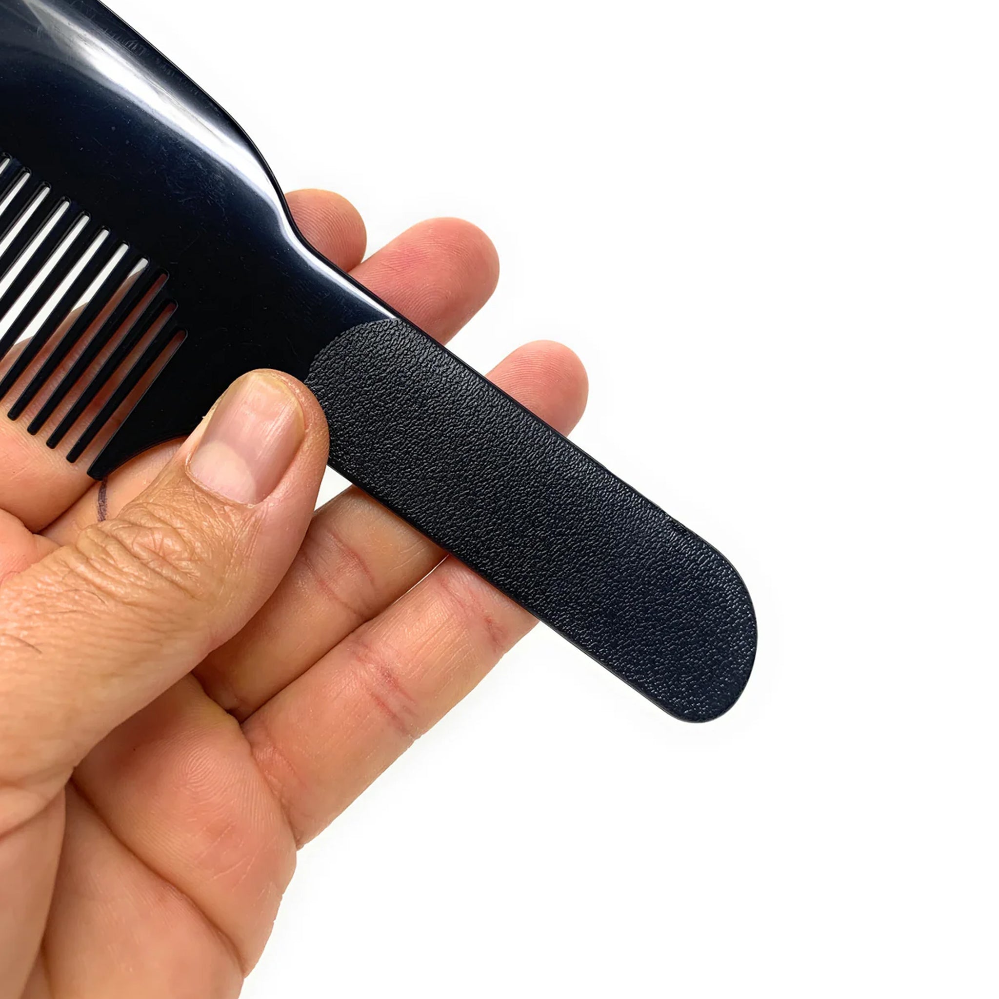 Professional Scalpmaster Flat Top Clipper & Blending Comb Set - Heat Resistant Black Barber Tools (2-Piece) for Precision Hair Cutting, Fading & Styling - Perfect for Salon & Home Grooming