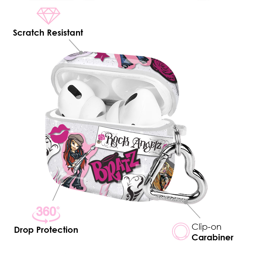 Bratz Rock Angelz Glitter AirPod Case - Stylish Protective Cover for AirPods 1/2/3/Pro - Trendy Accessory for Music Lovers & Fashion Enthusiasts - Perfect for Concerts, Parties & Everyday Use