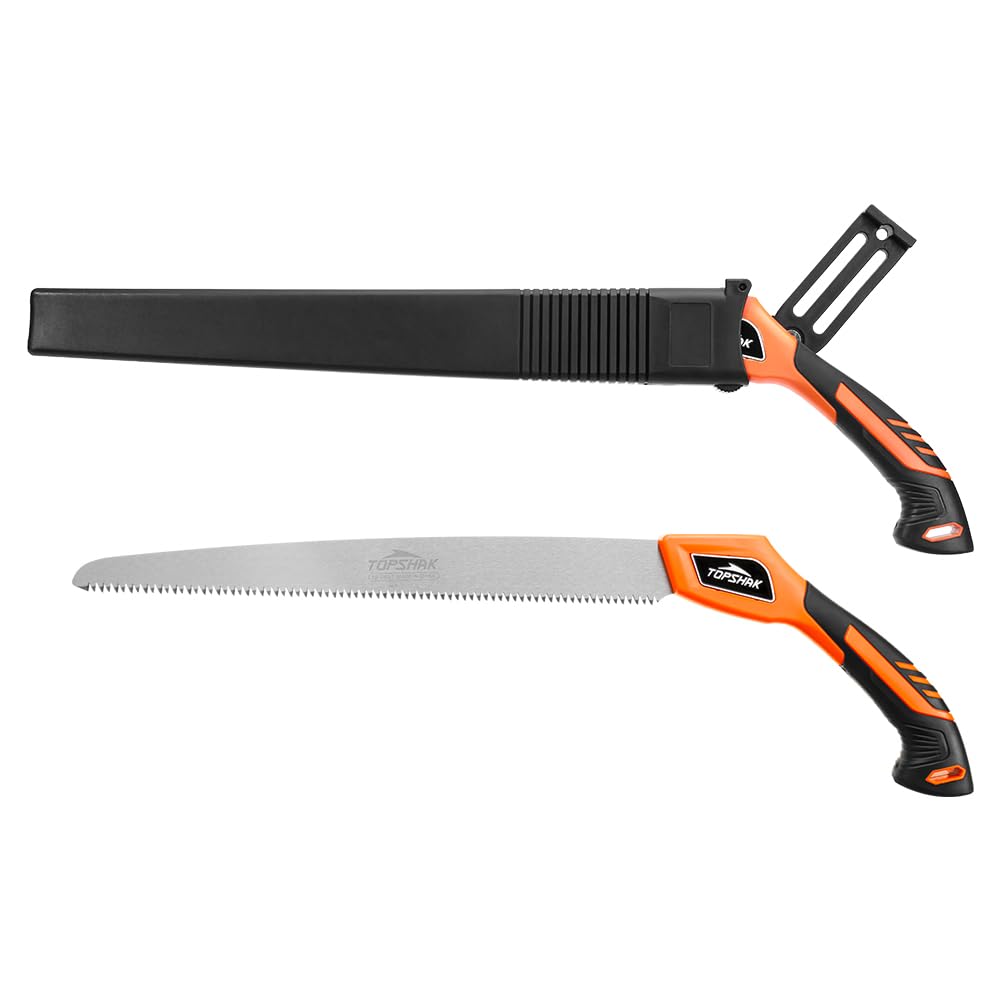 13.8 Inch Professional Hand Pruning Saw - SK-5 Steel Hard Teeth Straight Blade for Tree Cutting & Branch Trimming | Ideal for Gardening, Landscaping, and Outdoor Woodworking Projects