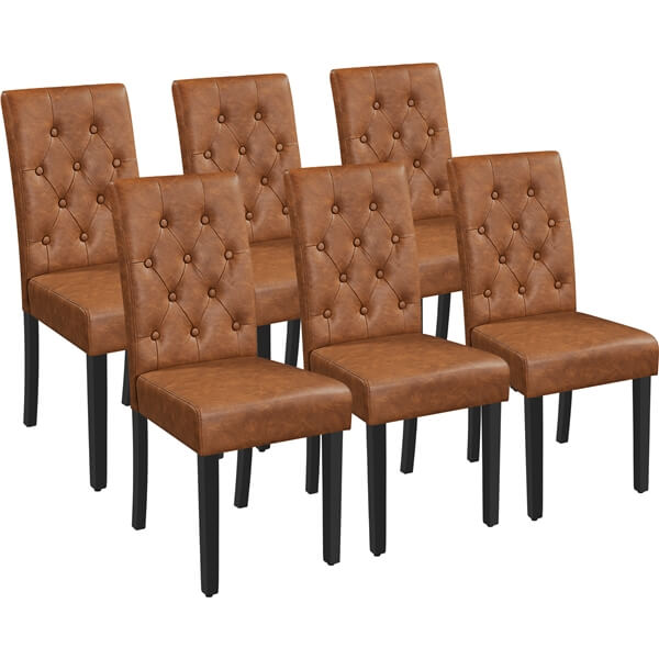 Yaheetech Modern Dining Chairs Set of 4 - Sturdy Wooden Kitchen Chairs with Padded Seat for Dining Room, Kitchen, Breakfast Nook - Comfortable & Stylish Home Furniture