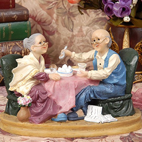 Golden Wedding Cake Topper - 50th Anniversary Couple in Gold Car for Wedding Cake Decorations - Perfect for Anniversaries, Bridal Showers & Romantic Celebrations