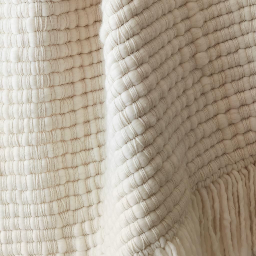 Celeste Chunky Wool Throw Blanket - Soft & Cozy Handmade Knit Blanket for Couch, Bed, Sofa - Perfect for Winter, Living Room, and Gift Giving