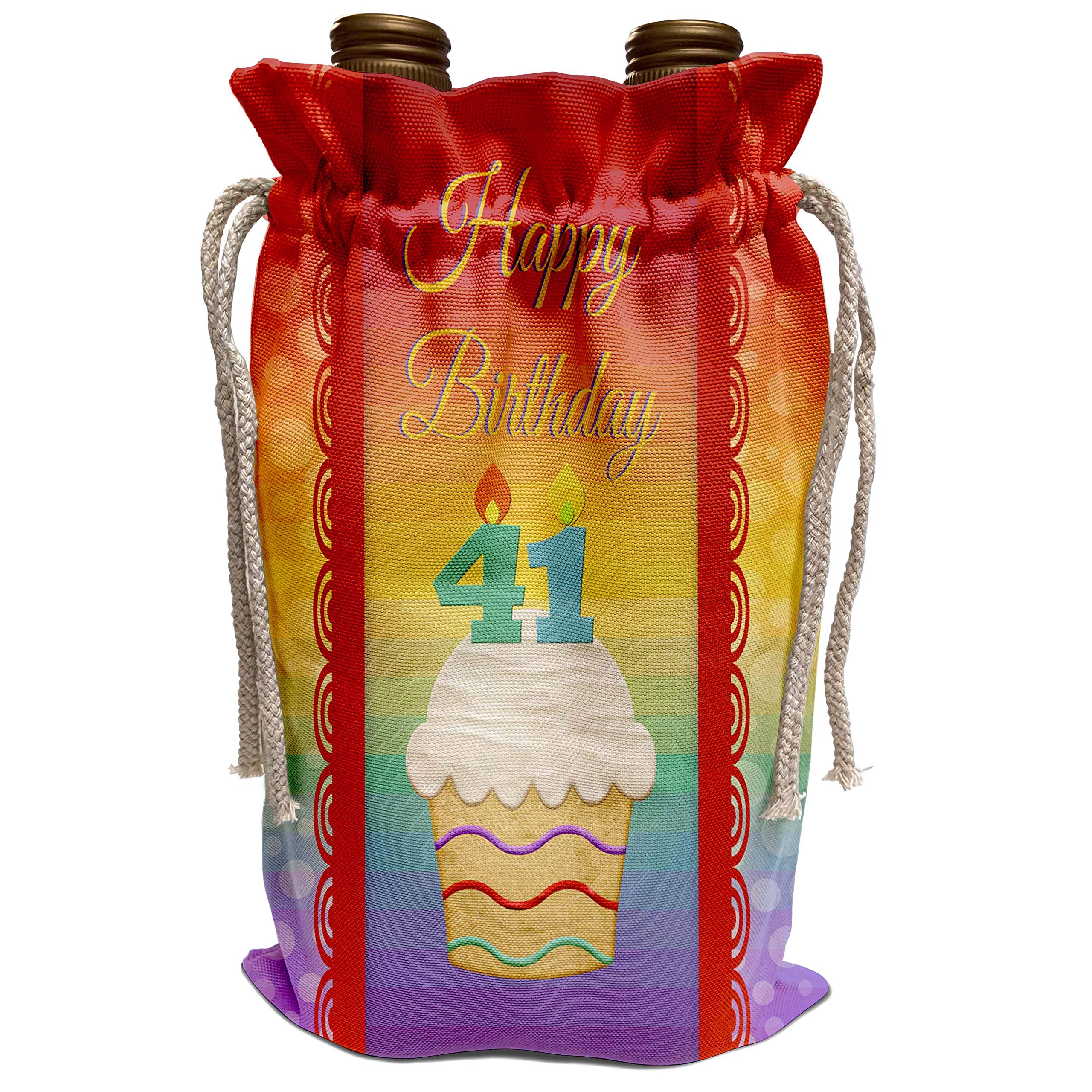 3D Rose Wine Tote Bag - 13.5