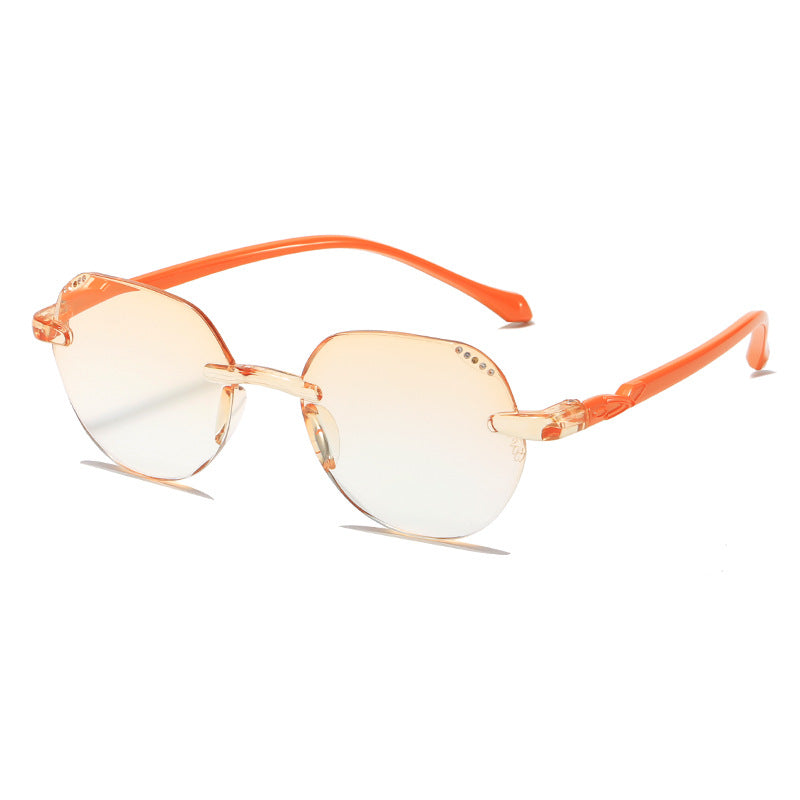 Women's Fashion Rainbow Lightweight Frameless Anti Blue Light Reading Glasses - Stylish & Comfortable for Computer Work, Reading & Screen Time