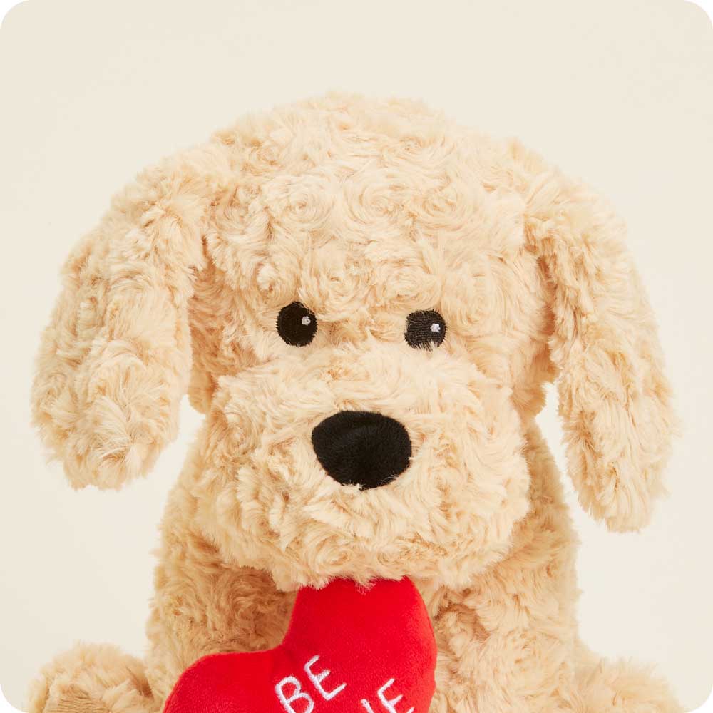 Be Mine Golden Dog Warmies - Cozy Plush Heating Pad for Stress Relief & Comfort - Perfect for Relaxation, Gifts, and Cold Weather
