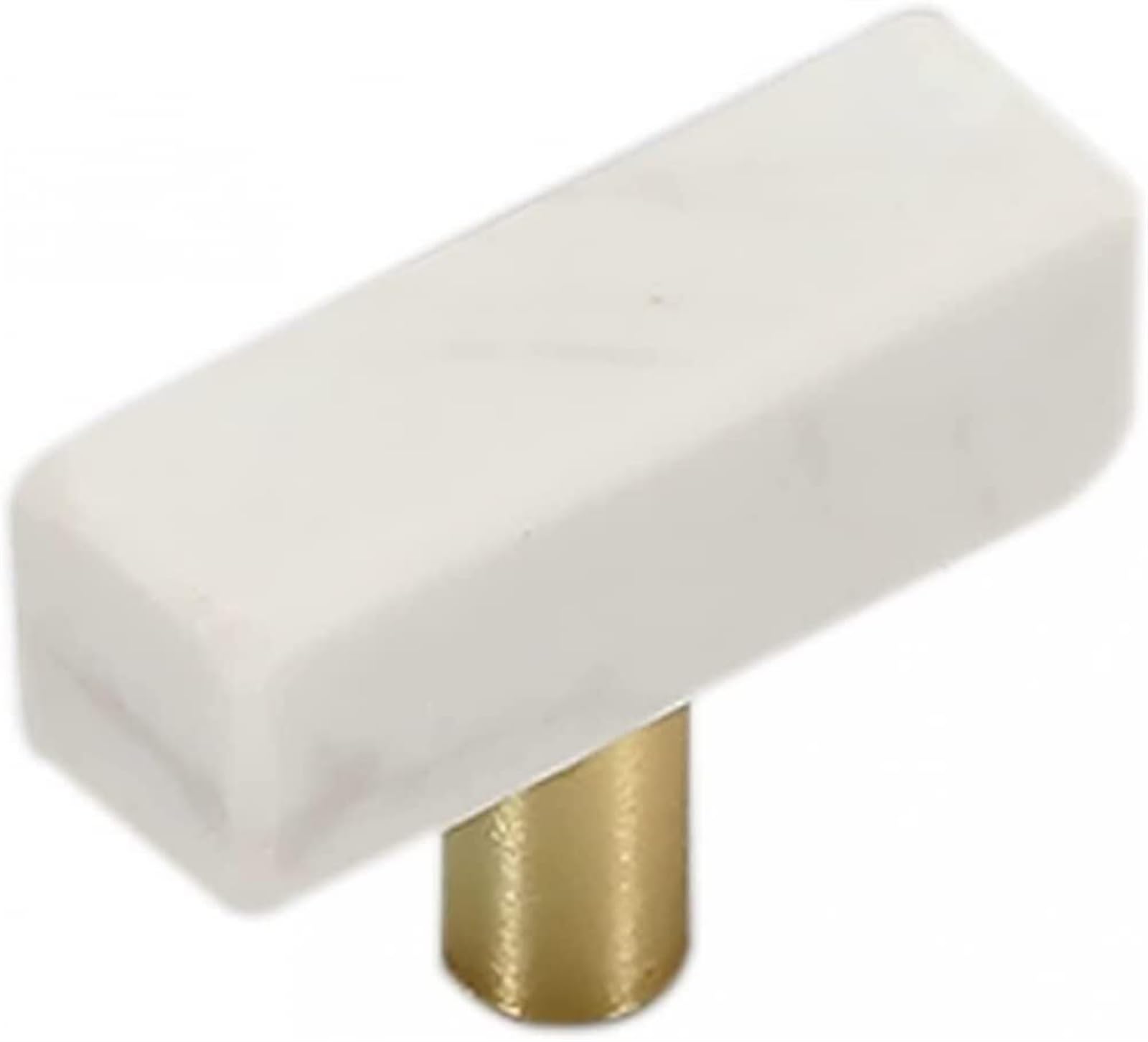 Modern Marble Drawer Pull Handles - 2 Pack Cabinet Knobs for Kitchen, Wardrobe, Cupboard & Furniture - Durable Leather Door Handles for Home & Office Decor (Single Size)