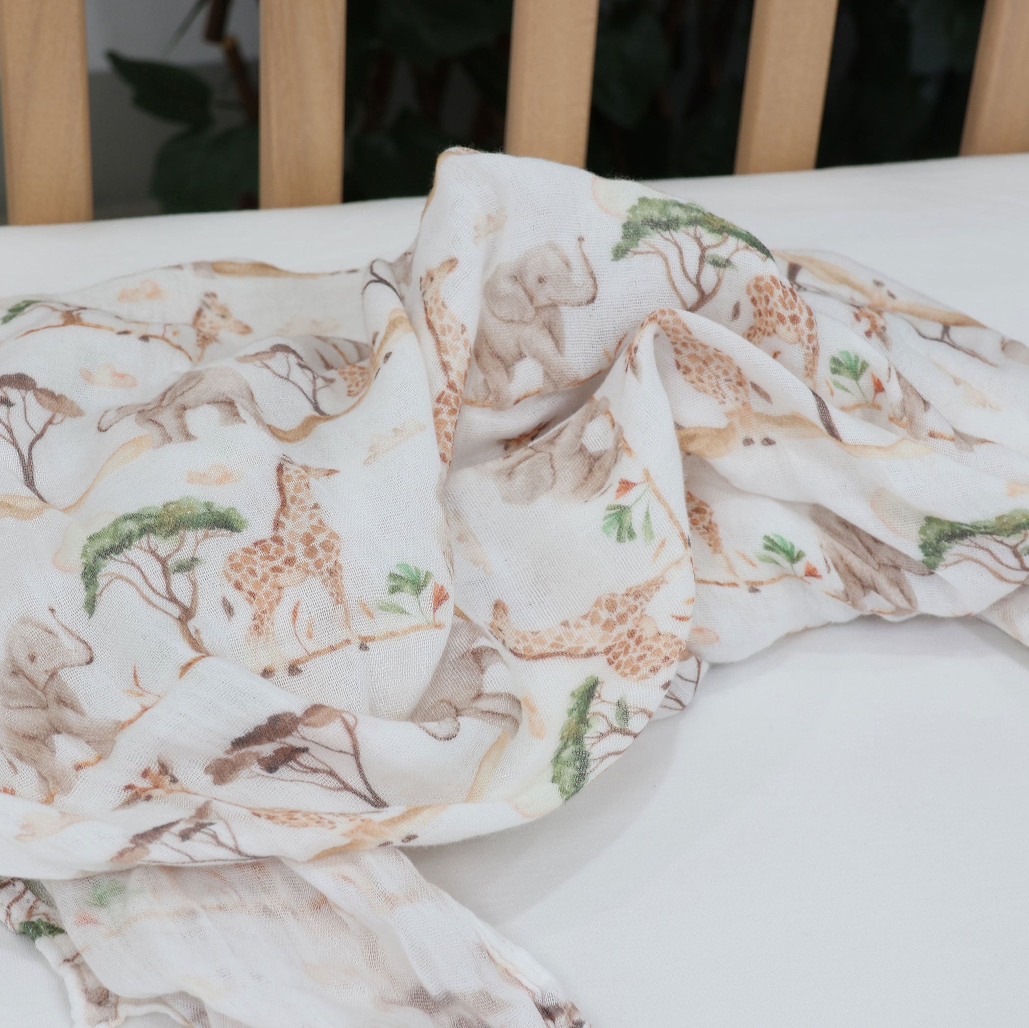 Adventure Bamboo 3-Pack Organic Muslin Swaddle Blankets for Babies - Soft & Breathable for Newborns, Infants & Toddlers - Perfect for Swaddling, Nursing & Stroller Use