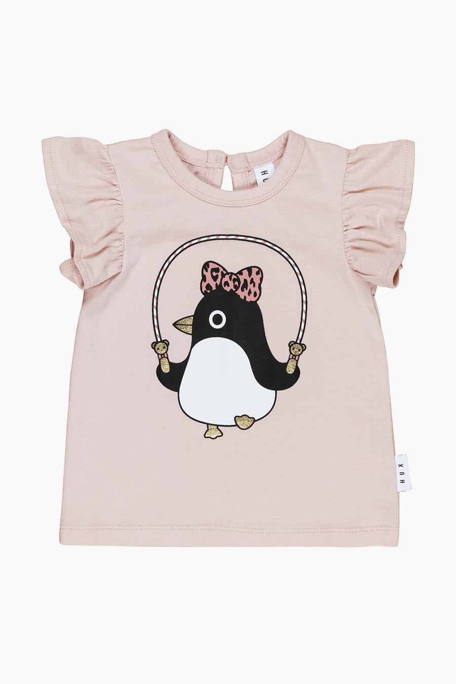 Cute Girls Penguin Print T-Shirt - Soft Cotton Casual Top for Kids - Perfect for Playdates, School & Everyday Wear
