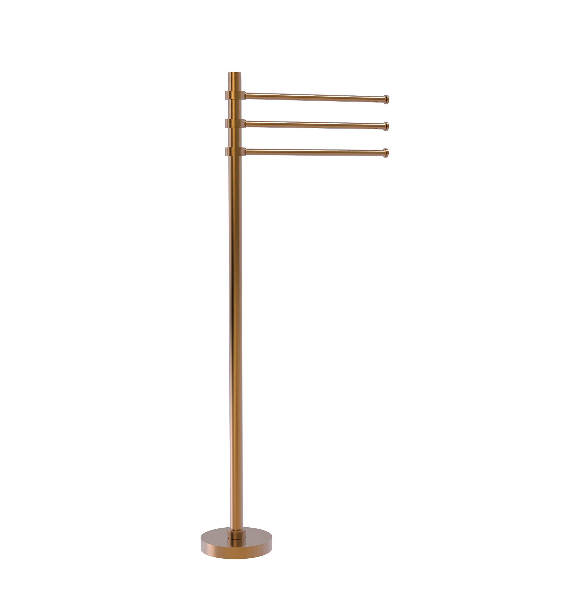 Allied Brass TS-45-BBR 3-Pivot 12-Inch Adjustable Bathroom Towel Stand - Brushed Bronze Finish for Spa, Hotel, or Home Decor