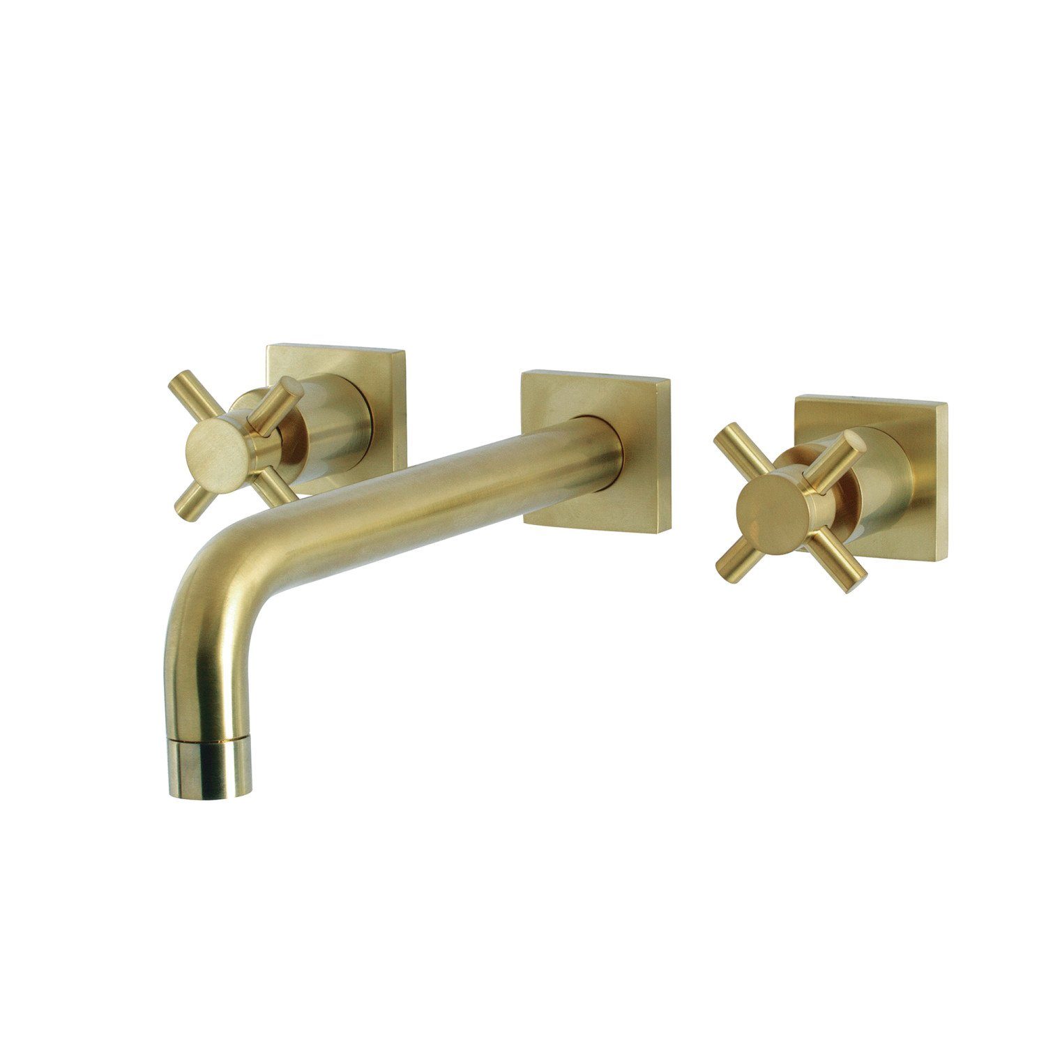Concord 2-Handle 3-Hole Wall Mount Roman Tub Faucet - Brushed Nickel Bathroom Fixture for Freestanding Tubs & Luxury Spa Retreats