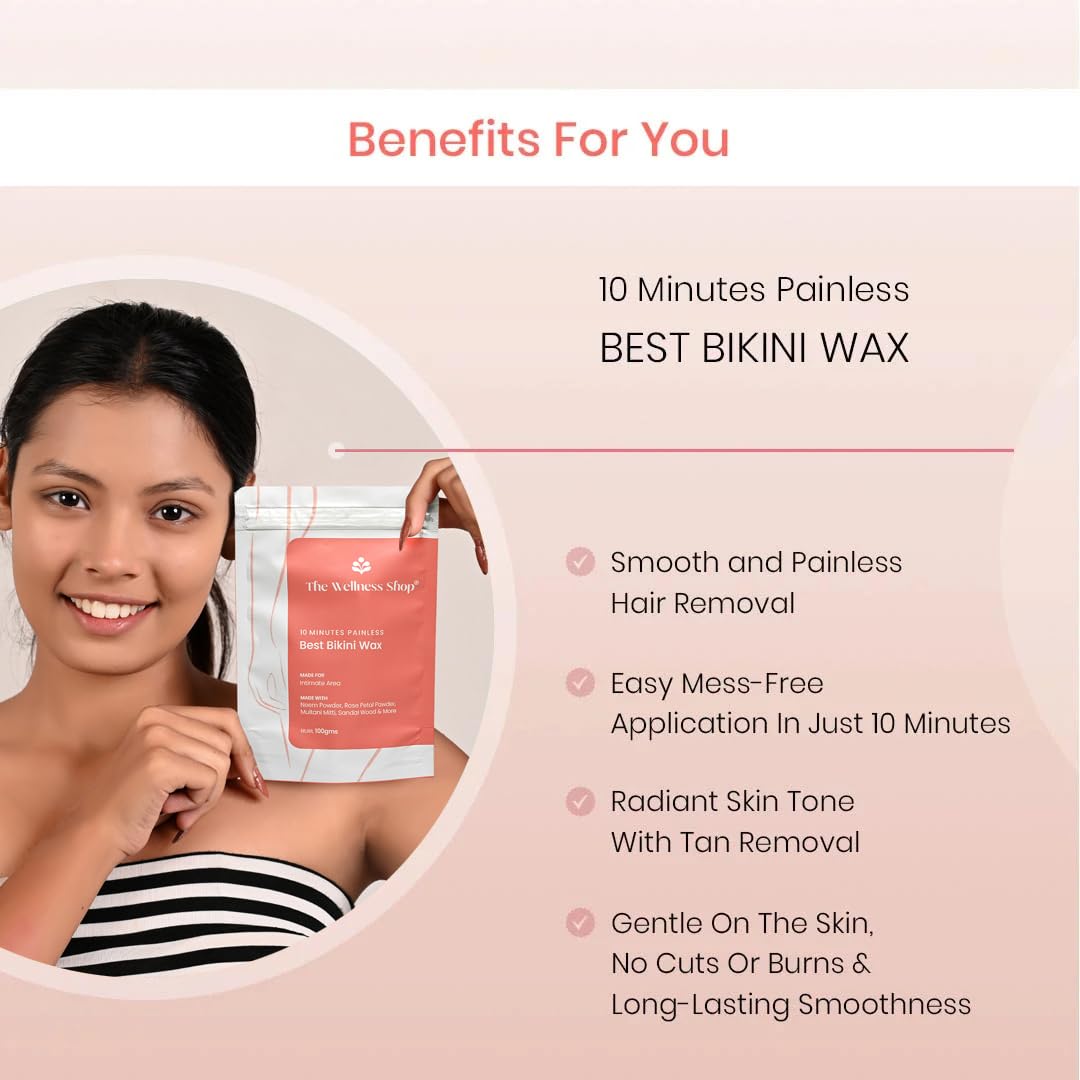 10-Minute Herbal Bikini Wax Powder for Women & Girls - Natural Hair Removal at Home, No Chemicals, No Irritation or Skin Rashes (100g) | Perfect for Smooth Skin Before Beach, Pool, or Vacation
