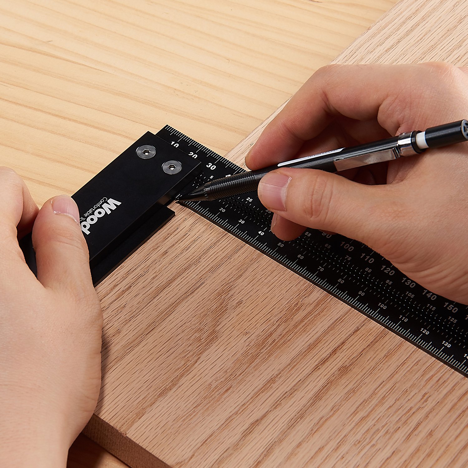 Precision Aluminum Steel Framing Square & T Square Ruler Set - 300mm Professional Measuring Tool for Carpentry, Woodworking, DIY Projects | Perfect for Cabinet Making, Furniture Building and Home Renovations