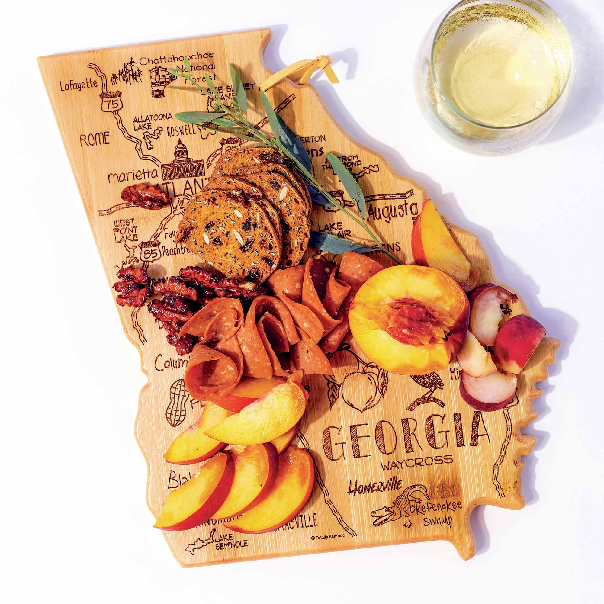 Premium Georgia-Themed Wooden Cutting Board 11.75