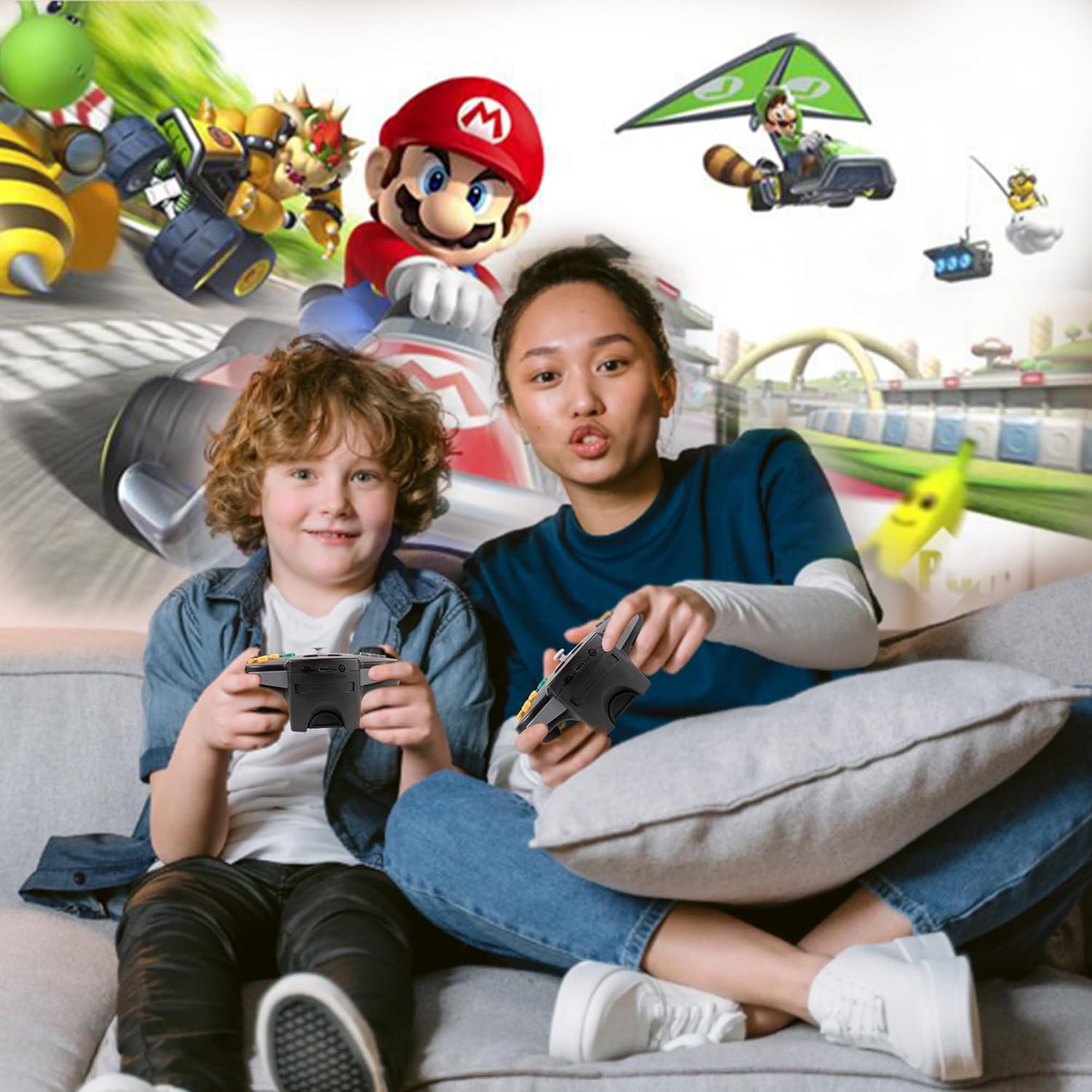 KIWITATA Wireless N64 Controller for Nintendo Switch - 2.4GHz Gamepad Compatible with N64 Console, Switch/Switch Lite/Switch OLED, PC & Mac (Windows 7/8/10/11) - Black - Perfect for Retro Gaming & Multiplayer Sessions